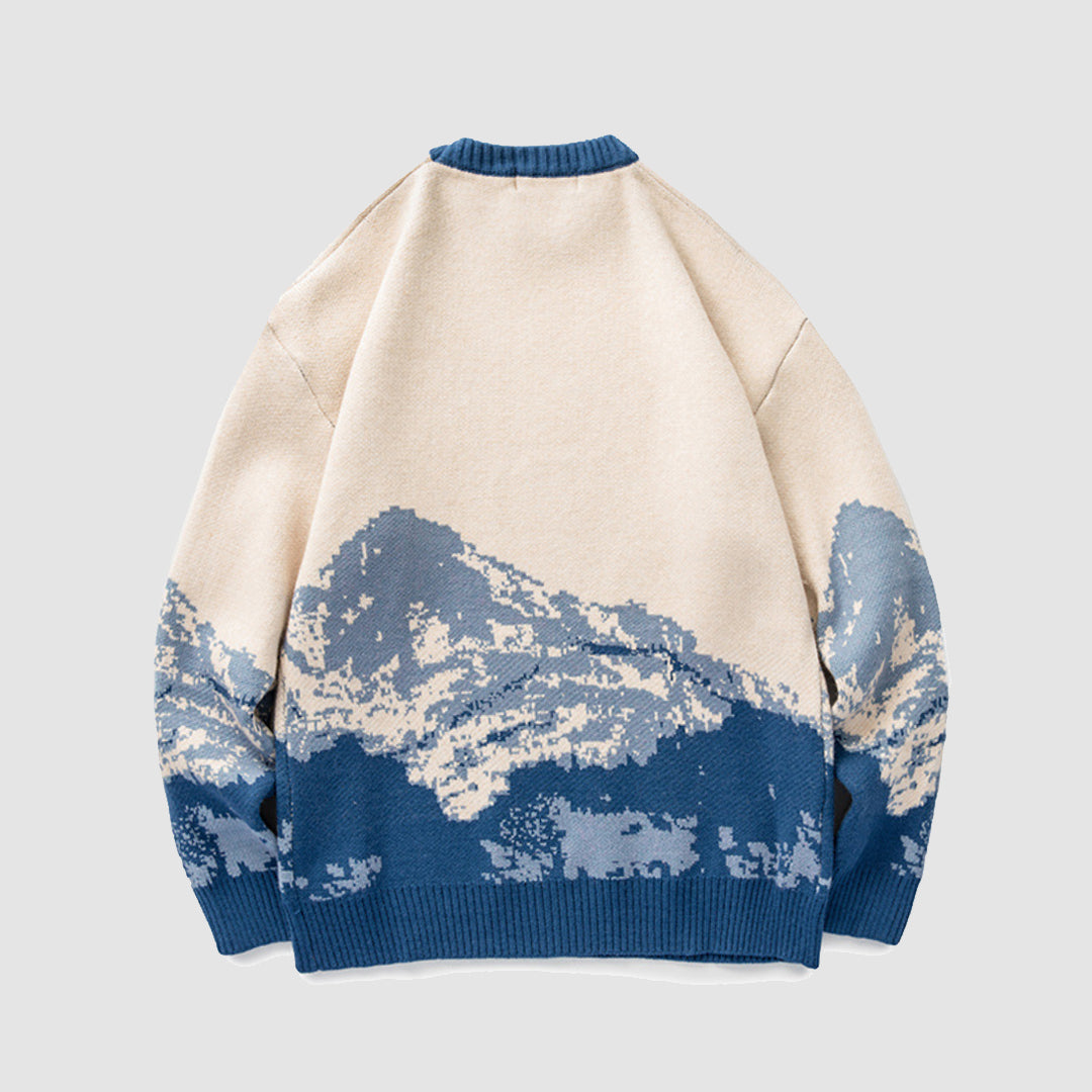 Style Core Aesthetics, New Style Trends Mountain Pattern Sweater