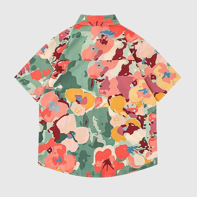 Style Core Aesthetics, New Style Trends Oil Painting Artistic Floral Shirts