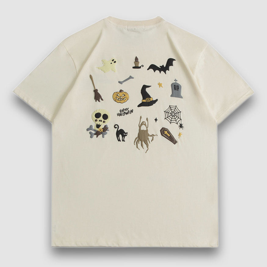 Style Core Aesthetics, New Style Trends Oluolin Halloween Vibe Cartoon Print Tee