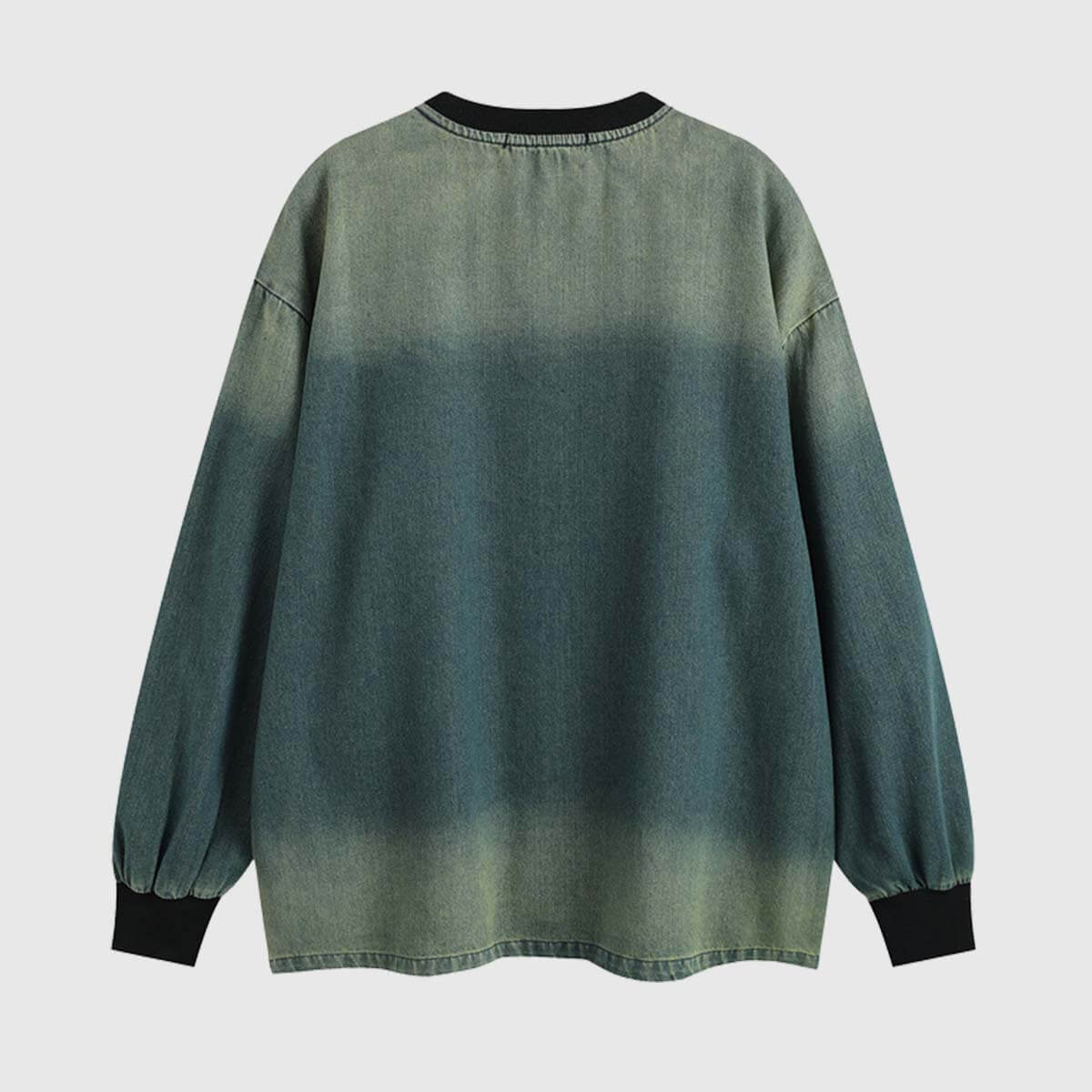 Style Core Aesthetics, New Style Trends Patchwork Denim Pullover