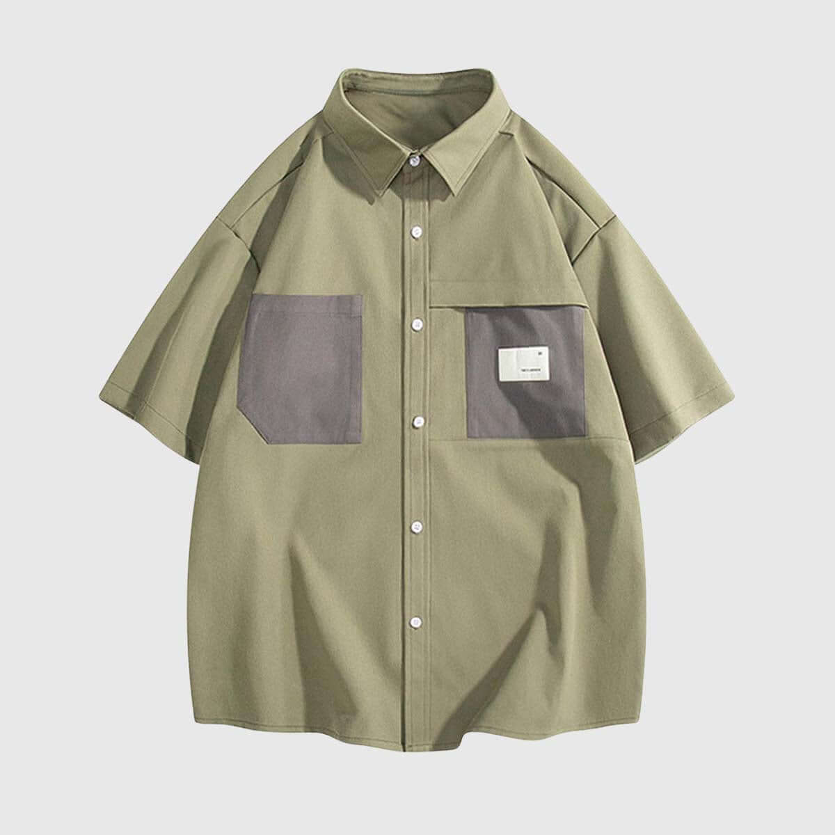 Style Core Aesthetics, New Style Trends Patchwork Pocket Cotton Shirts