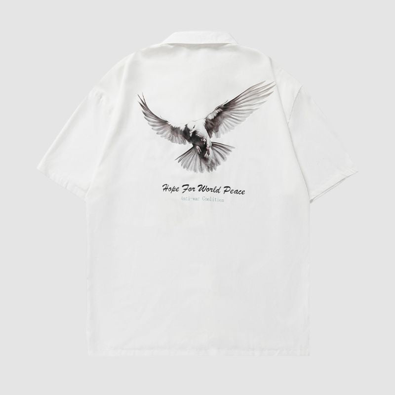 Style Core Aesthetics, New Style Trends Peace Dove Printed Shirts