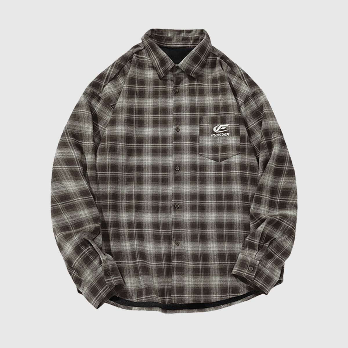 Style Core Aesthetics, New Style Trends Plaid  Button-Up Shirt