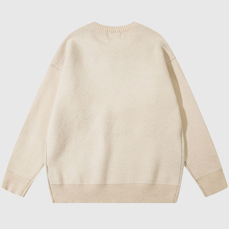 Style Core Aesthetics, New Style Trends Puppy Pattern Embroidered Pullover