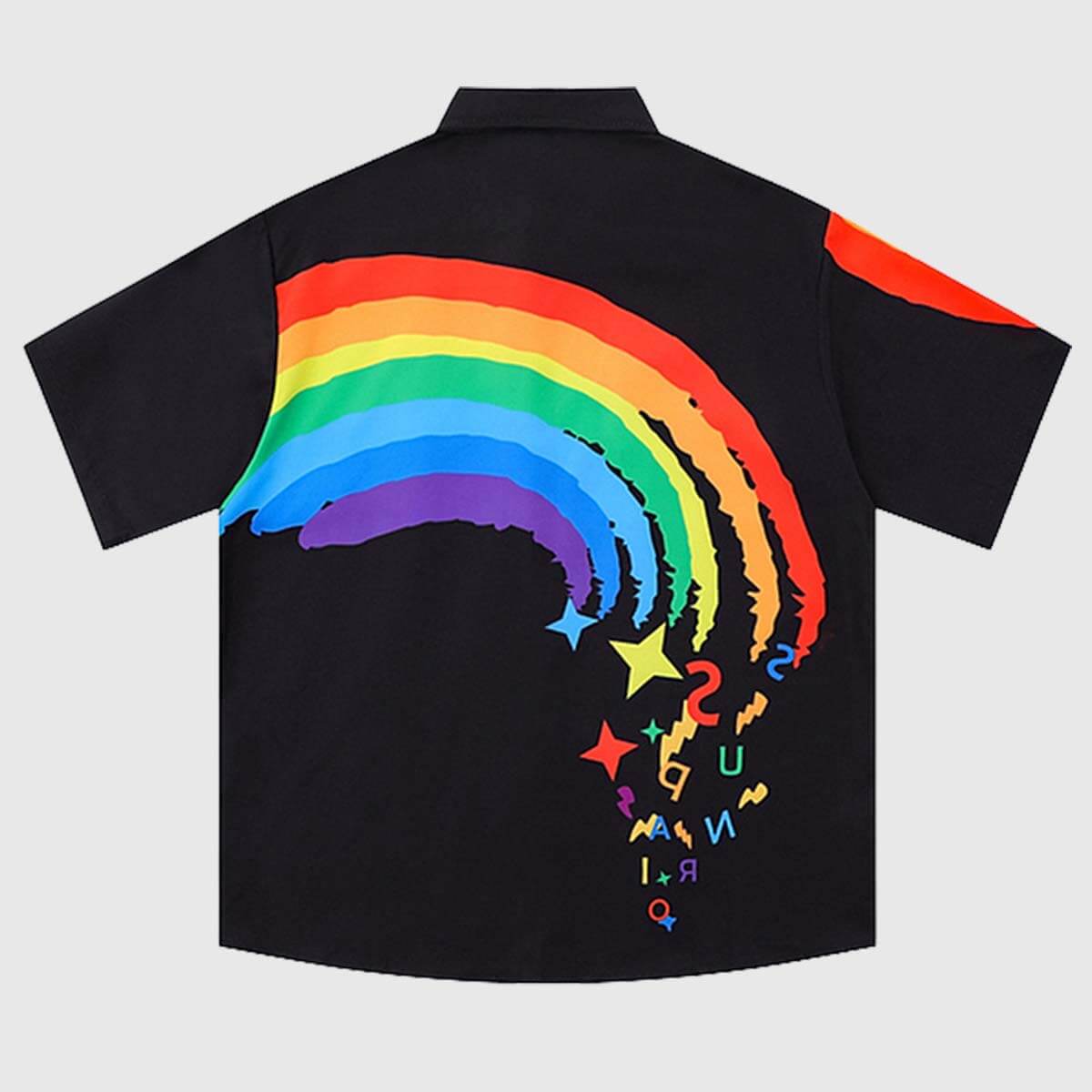 Style Core Aesthetics, New Style Trends Rainbow Graphic Shirt