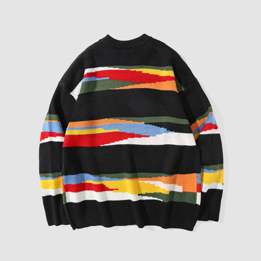 Style Core Aesthetics, New Style Trends Rainbow Stripe Sweater