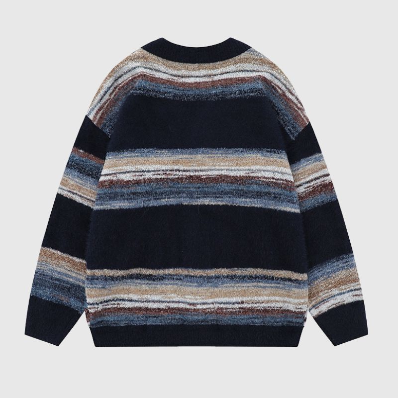 Style Core Aesthetics, New Style Trends Rainbow Striped Gradient Cardigan