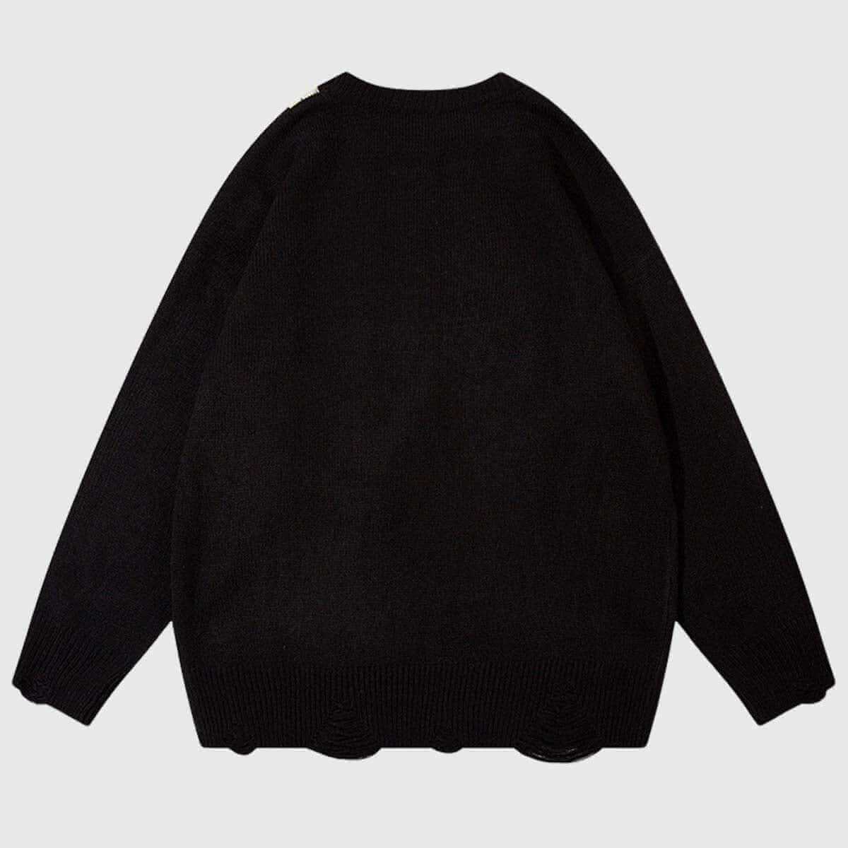Style Core Aesthetics, New Style Trends Retro Abstract Striped Sweater