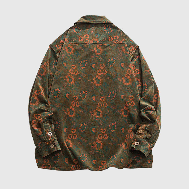 Style Core Aesthetics, New Style Trends Retro Flower Print Shirts