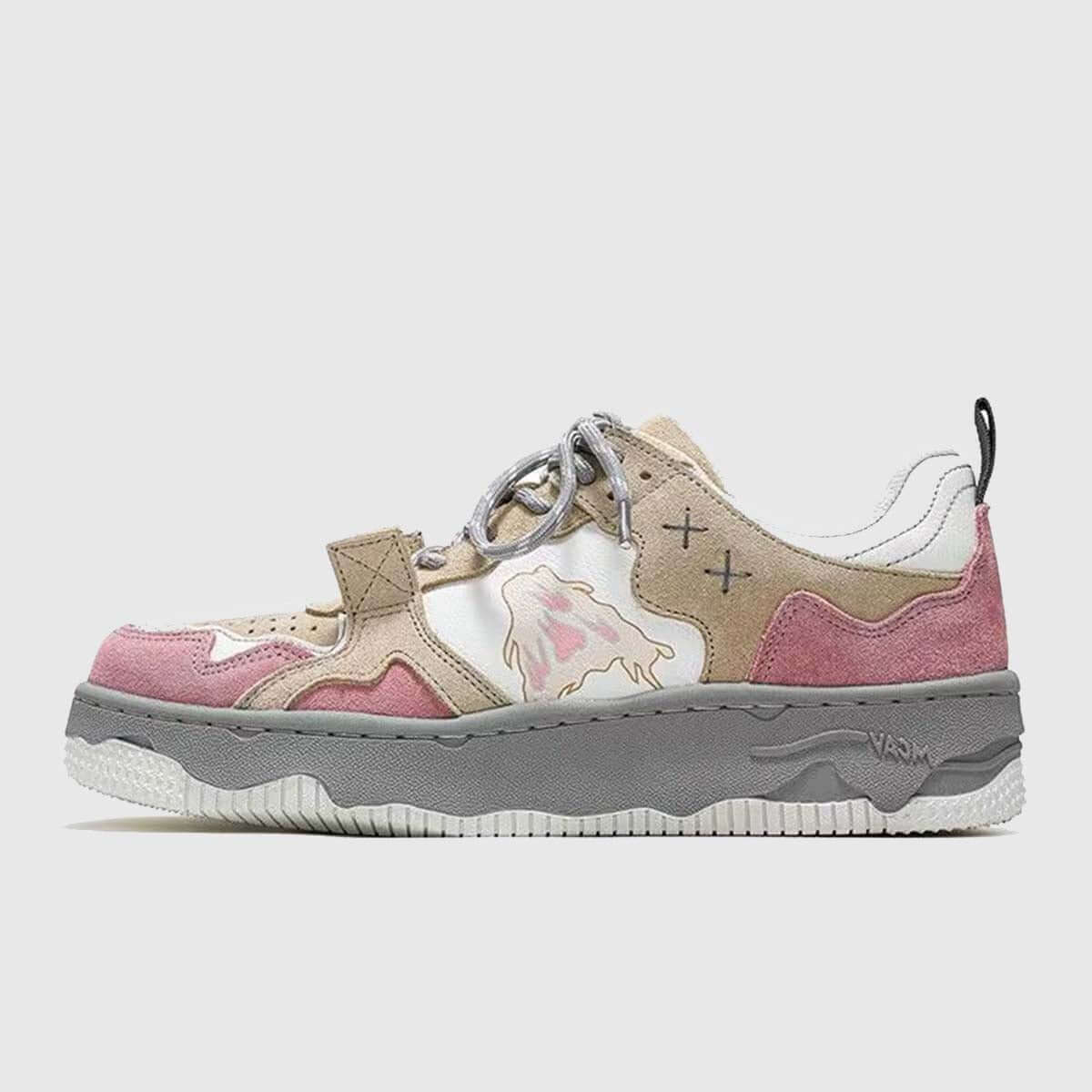Style Core Aesthetics, New Style Trends Retro-Inspired Mixed Media Sneakers