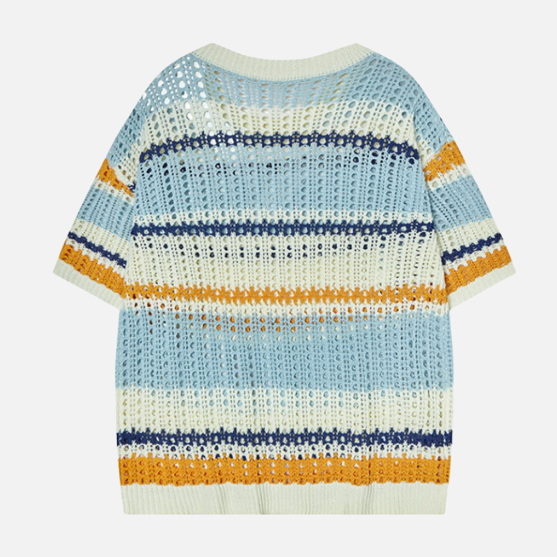 Style Core Aesthetics, New Style Trends Retro Striped Knit Tee