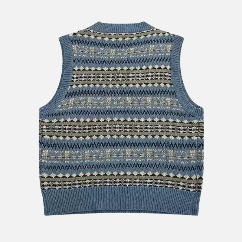 Style Core Aesthetics, New Style Trends Retro Striped Knit Vest