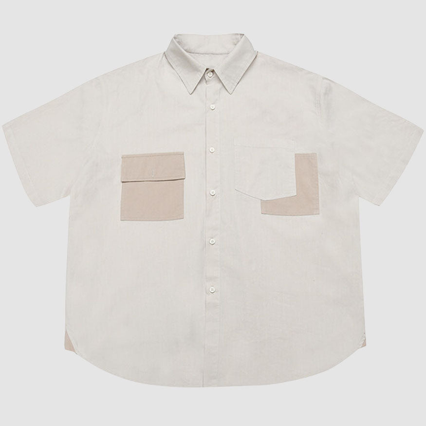 Style Core Aesthetics, New Style Trends Simple Pocket Patch Shirts
