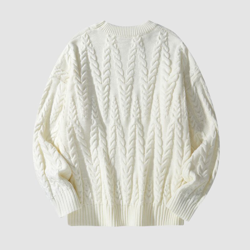 Style Core Aesthetics, New Style Trends Simple Solid Color Jacquard Pullover