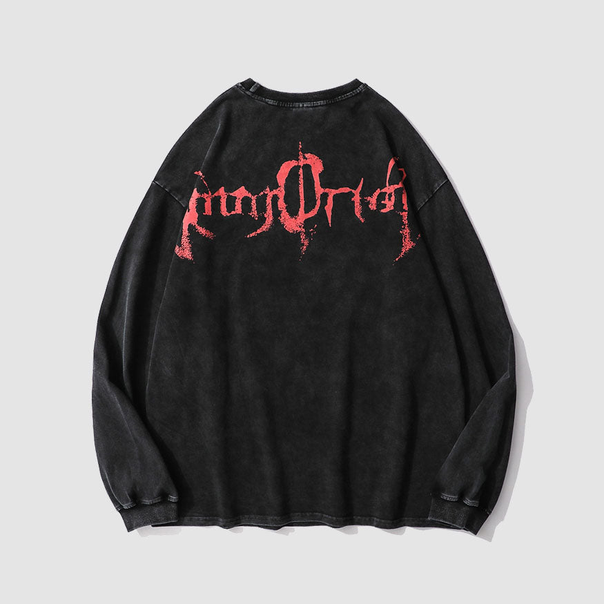 Style Core Aesthetics, New Style Trends Skeleton Devil Print Sweatshirt