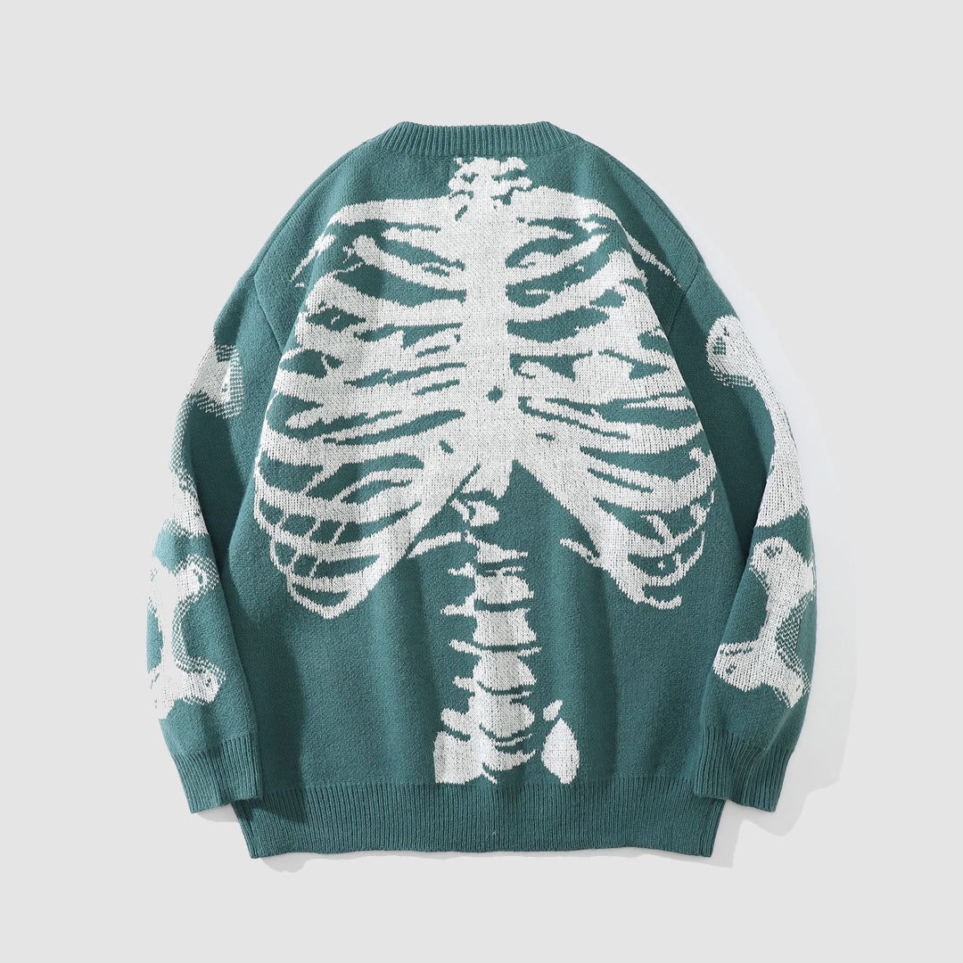 Style Core Aesthetics, New Style Trends Skeleton Print Sweater