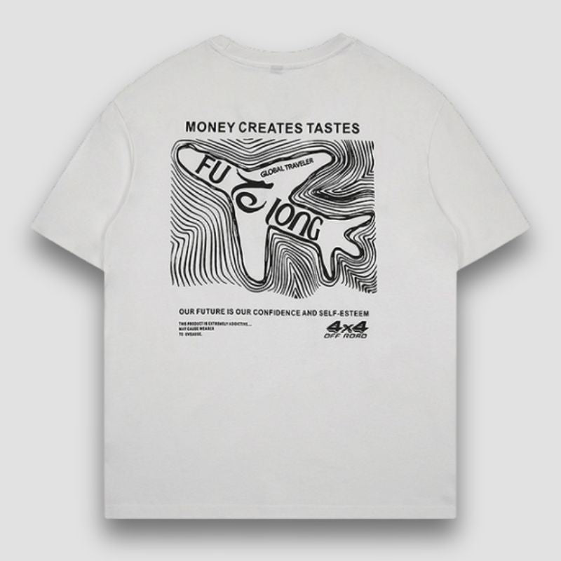 Style Core Aesthetics, New Style Trends Sketch Cotton Airplane Tee