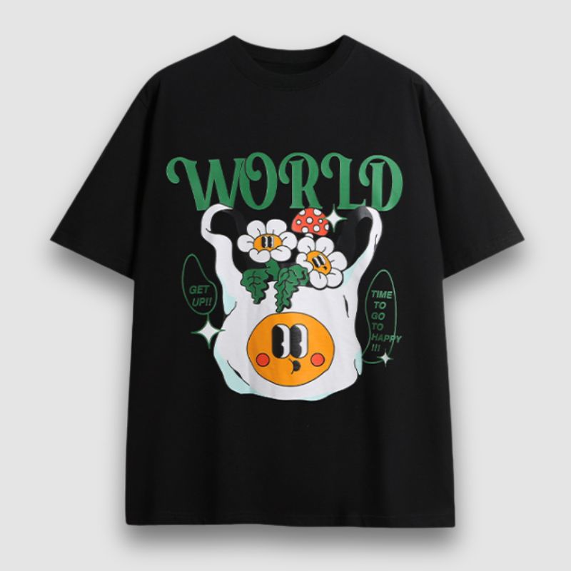 Style Core Aesthetics, New Style Trends Smile Flower Printed Tee