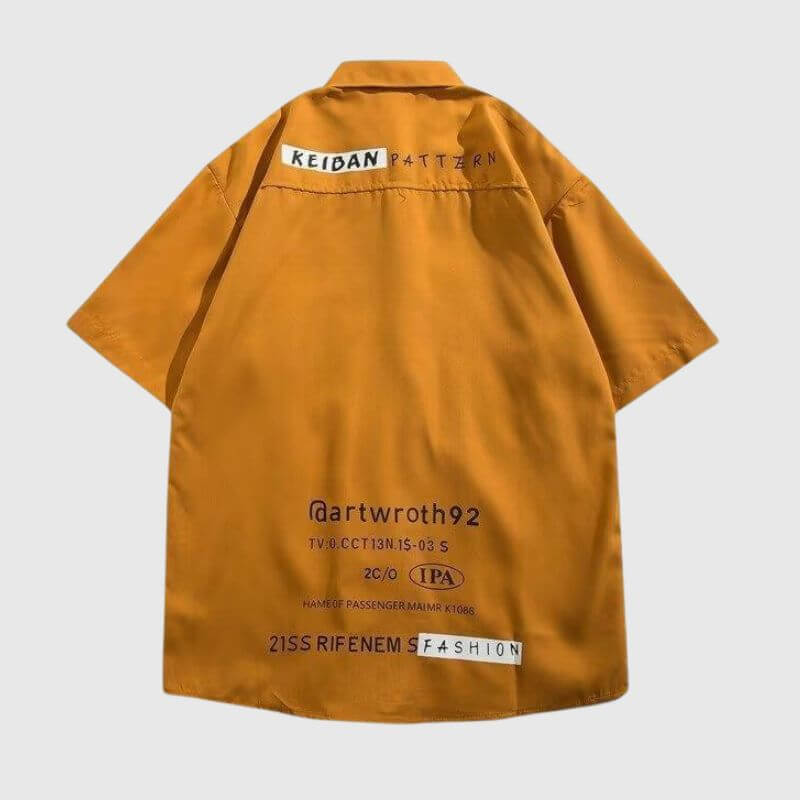 Style Core Aesthetics, New Style Trends Smiley Letters Casual Shirt