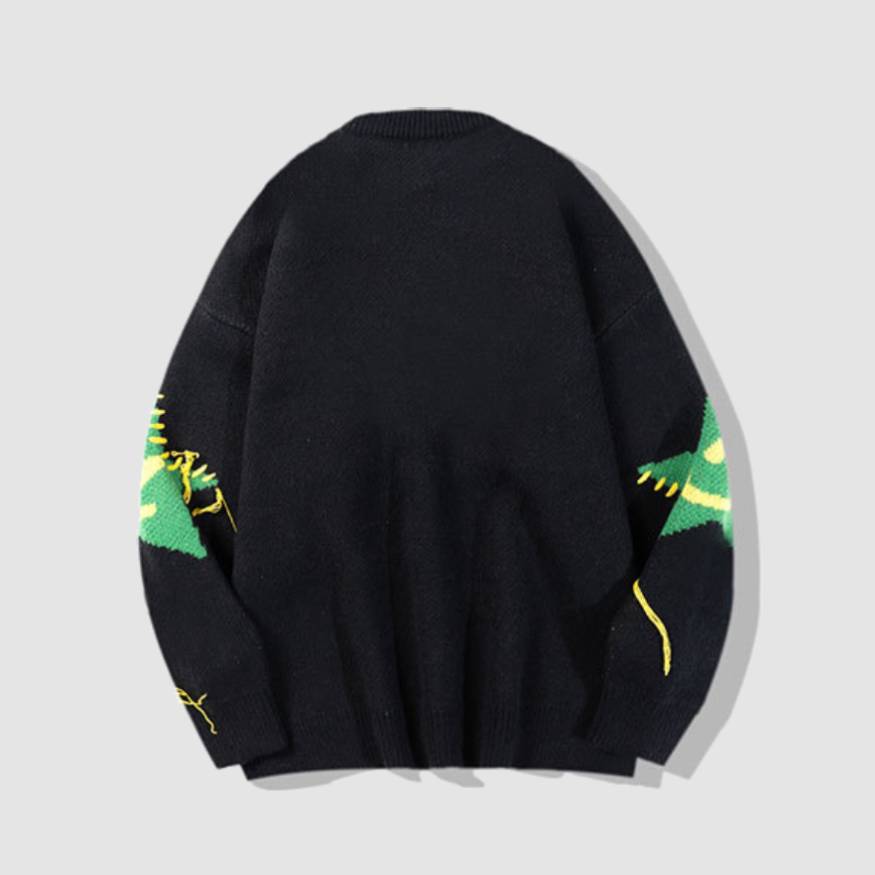 Style Core Aesthetics, New Style Trends Smiley Star Pattern Sweater