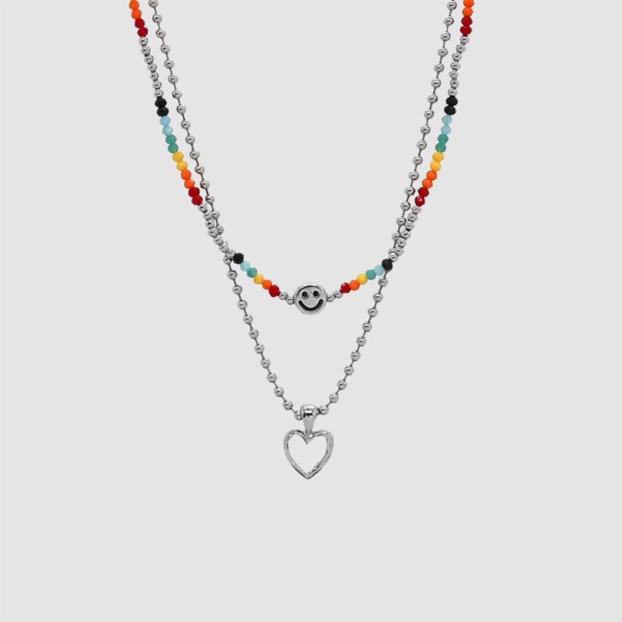 Style Core Aesthetics, New Style Trends Smiley&Heart Necklace