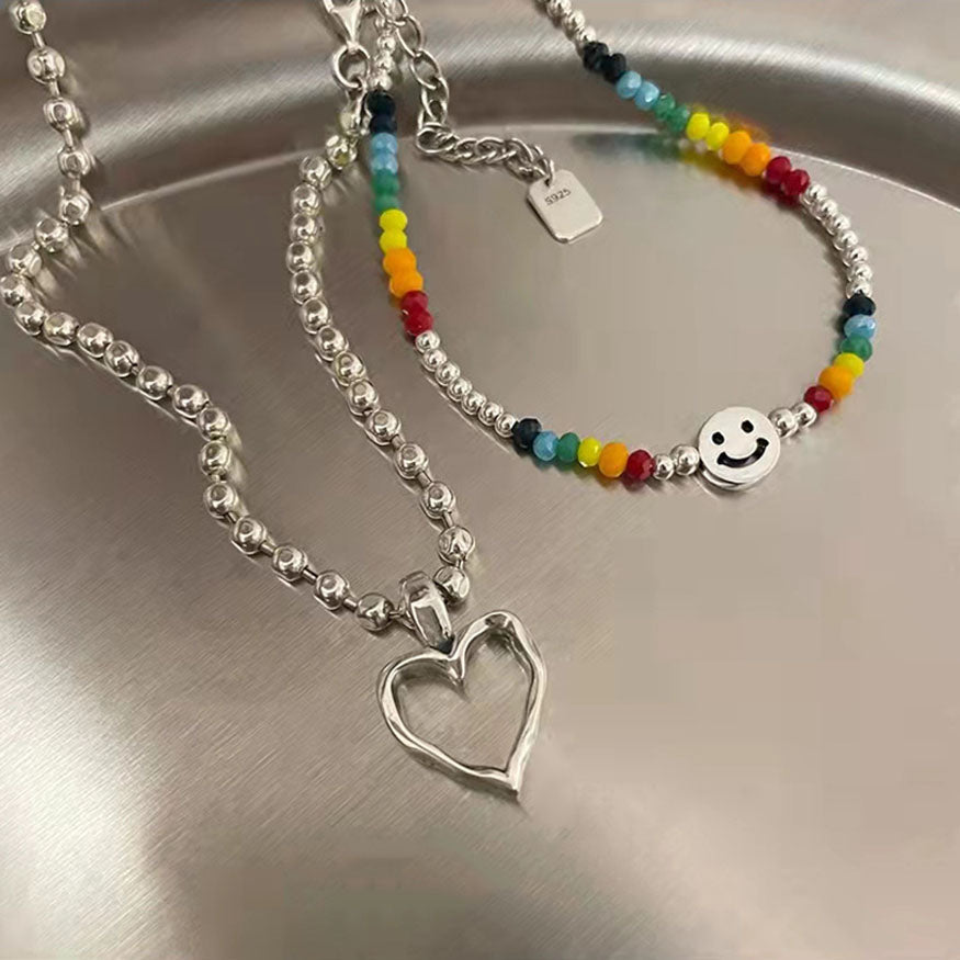 Style Core Aesthetics, New Style Trends Smiley&Heart Necklace