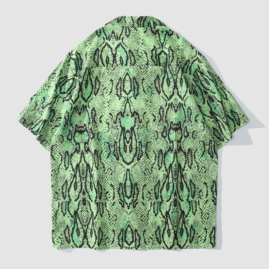 Style Core Aesthetics, New Style Trends Snake Pattern Printed Shirts