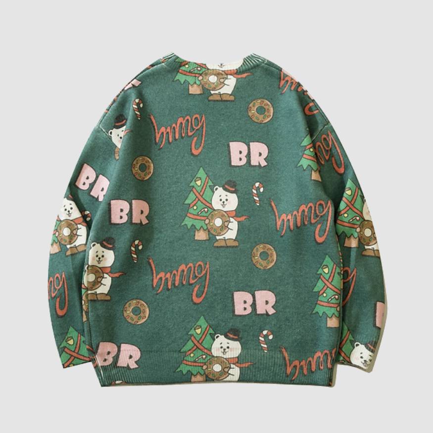 Style Core Aesthetics, New Style Trends Snowman & Tree Pattern Sweater
