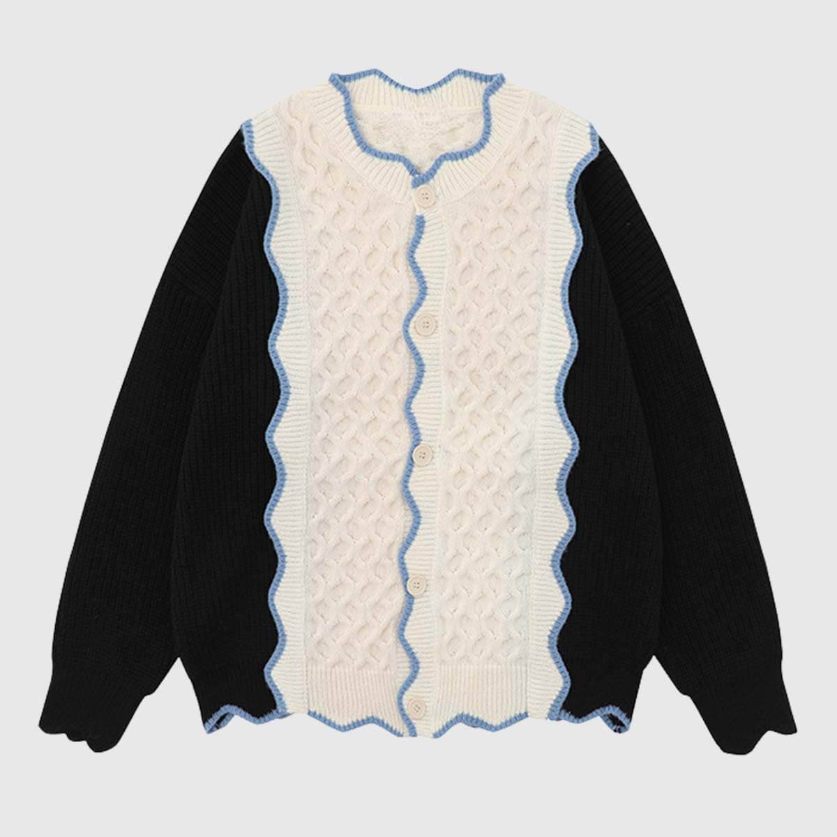 Style Core Aesthetics, New Style Trends Soft Colorblock Knit Cardigan