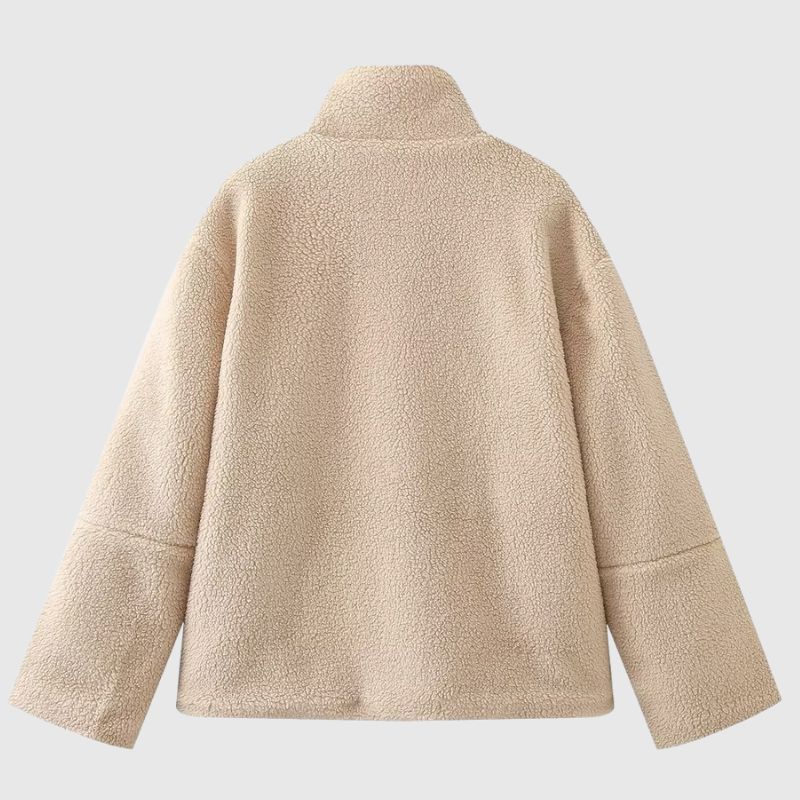 Style Core Aesthetics, New Style Trends Solid Color Berber Fleece Jacket