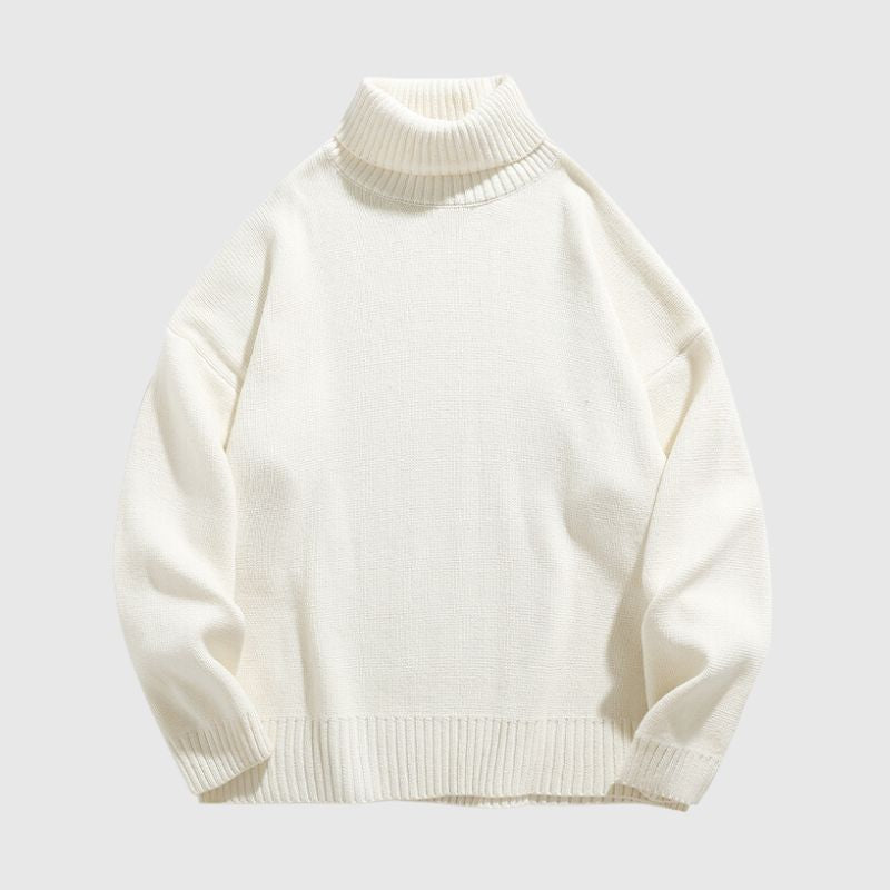 Style Core Aesthetics, New Style Trends Solid Color High Neck Knit Pullover