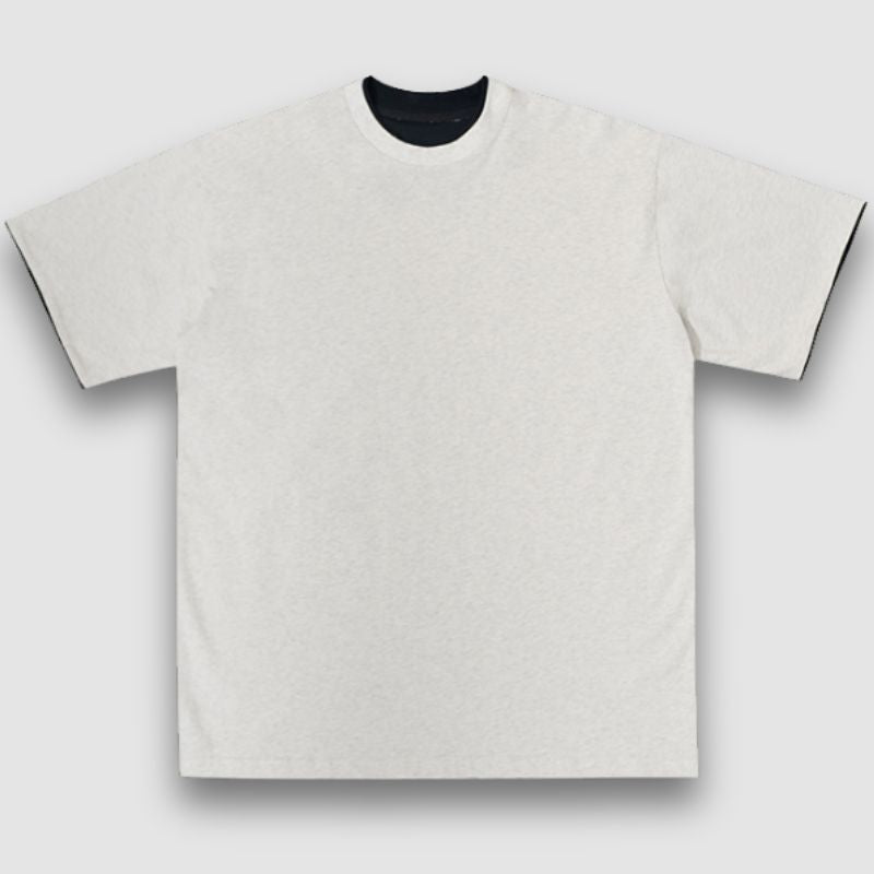 Style Core Aesthetics, New Style Trends Solid Fake Two-piece Tee