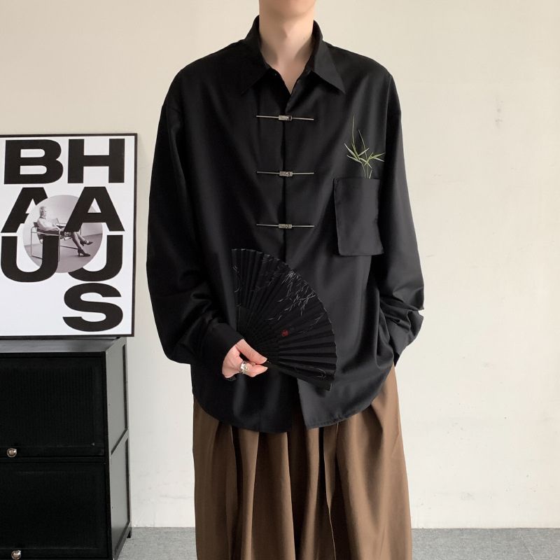Style Core Aesthetics, New Style Trends Solid Metal Button Shirts