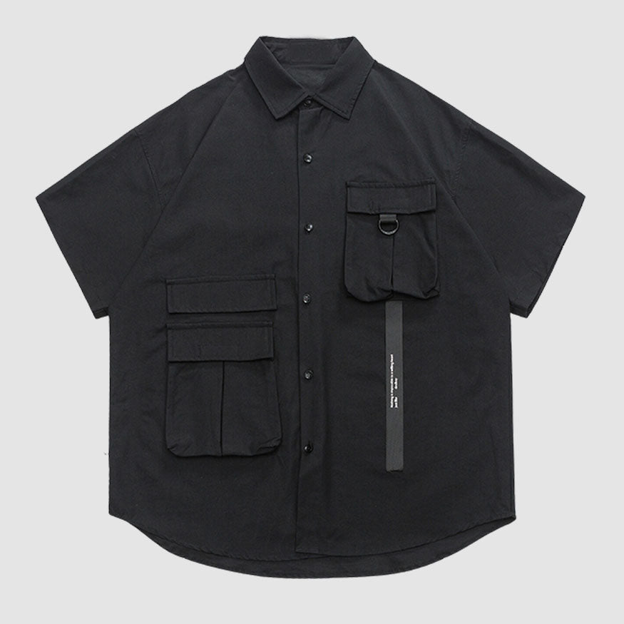 Style Core Aesthetics, New Style Trends Solid Multi-Pocket Shirts