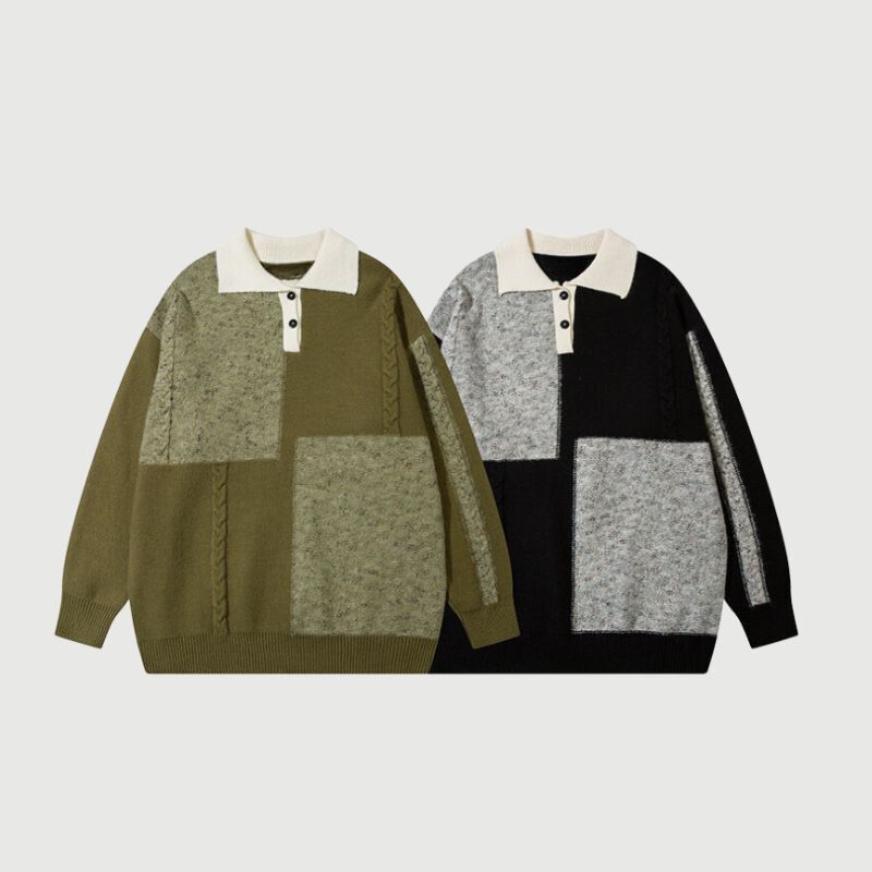Style Core Aesthetics, New Style Trends Sporadic Checkered Vintage Sweater