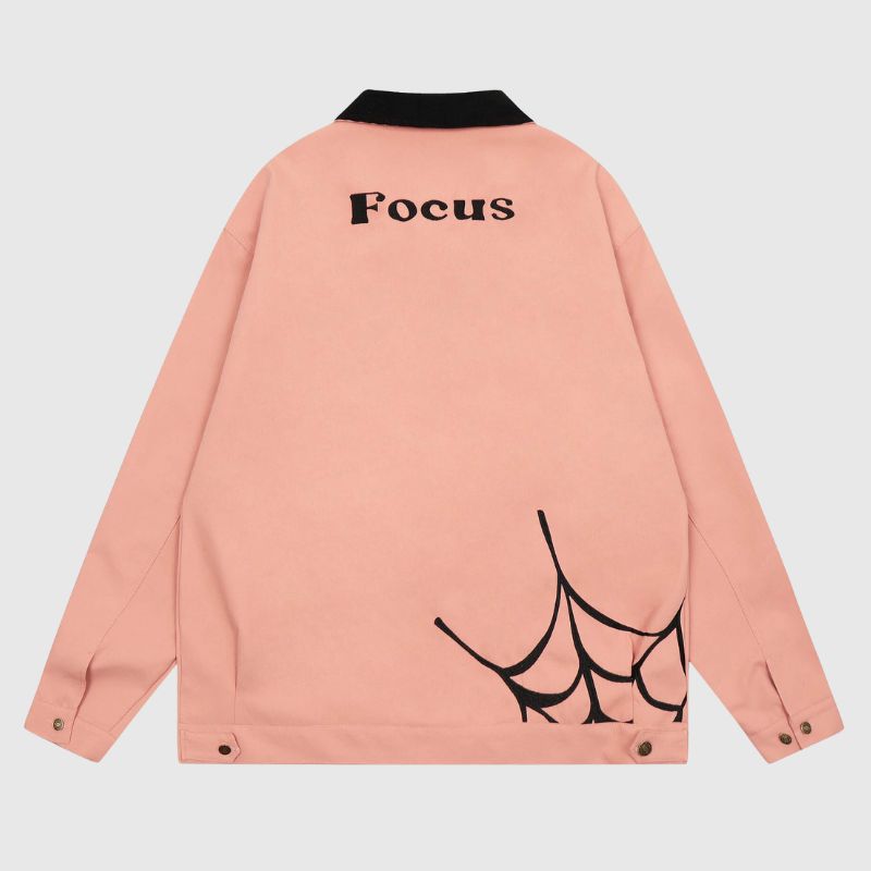 Style Core Aesthetics, New Style Trends Streetwear Spider Embroidered Jacket