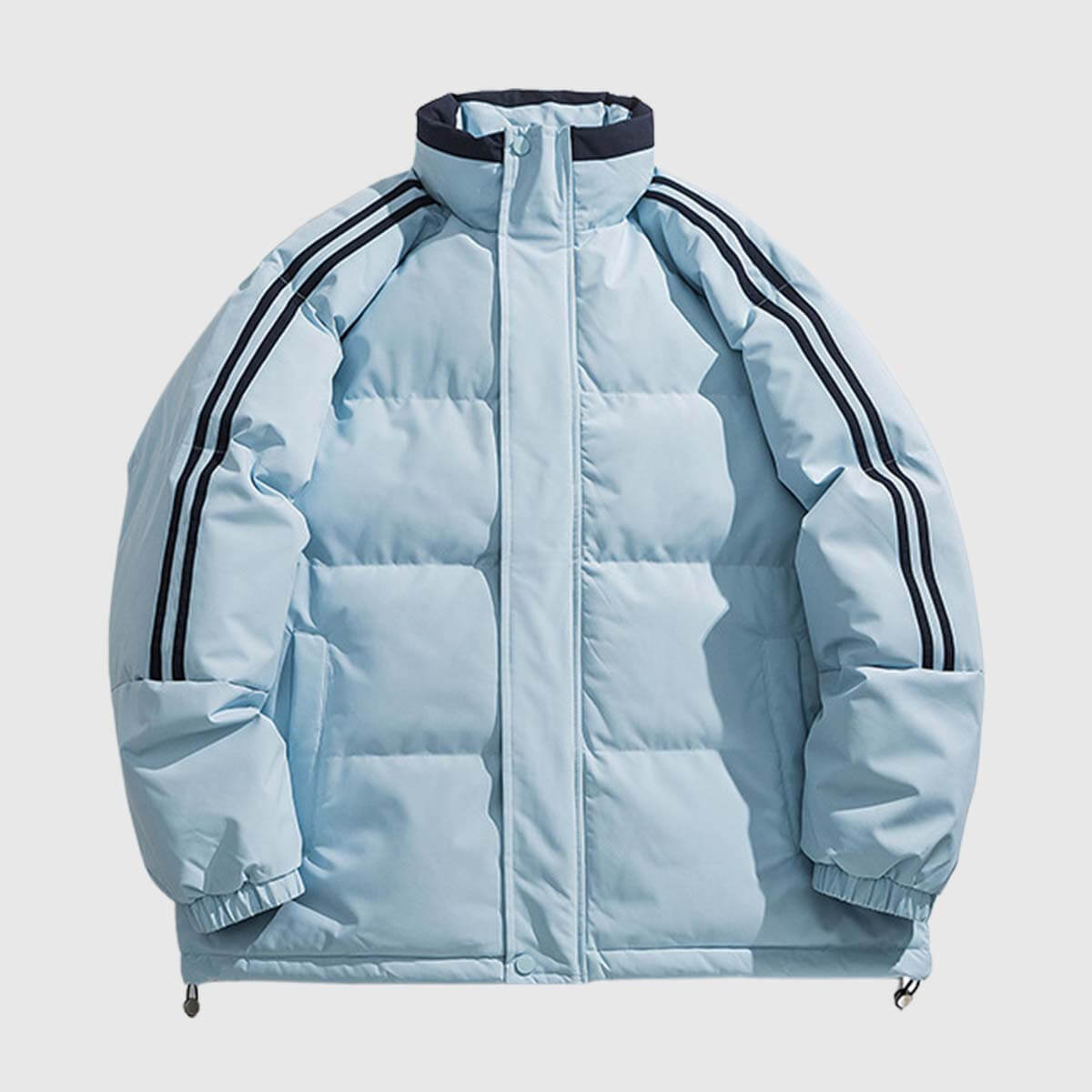 Style Core Aesthetics, New Style Trends Striped Sleeve Puffer Jacket