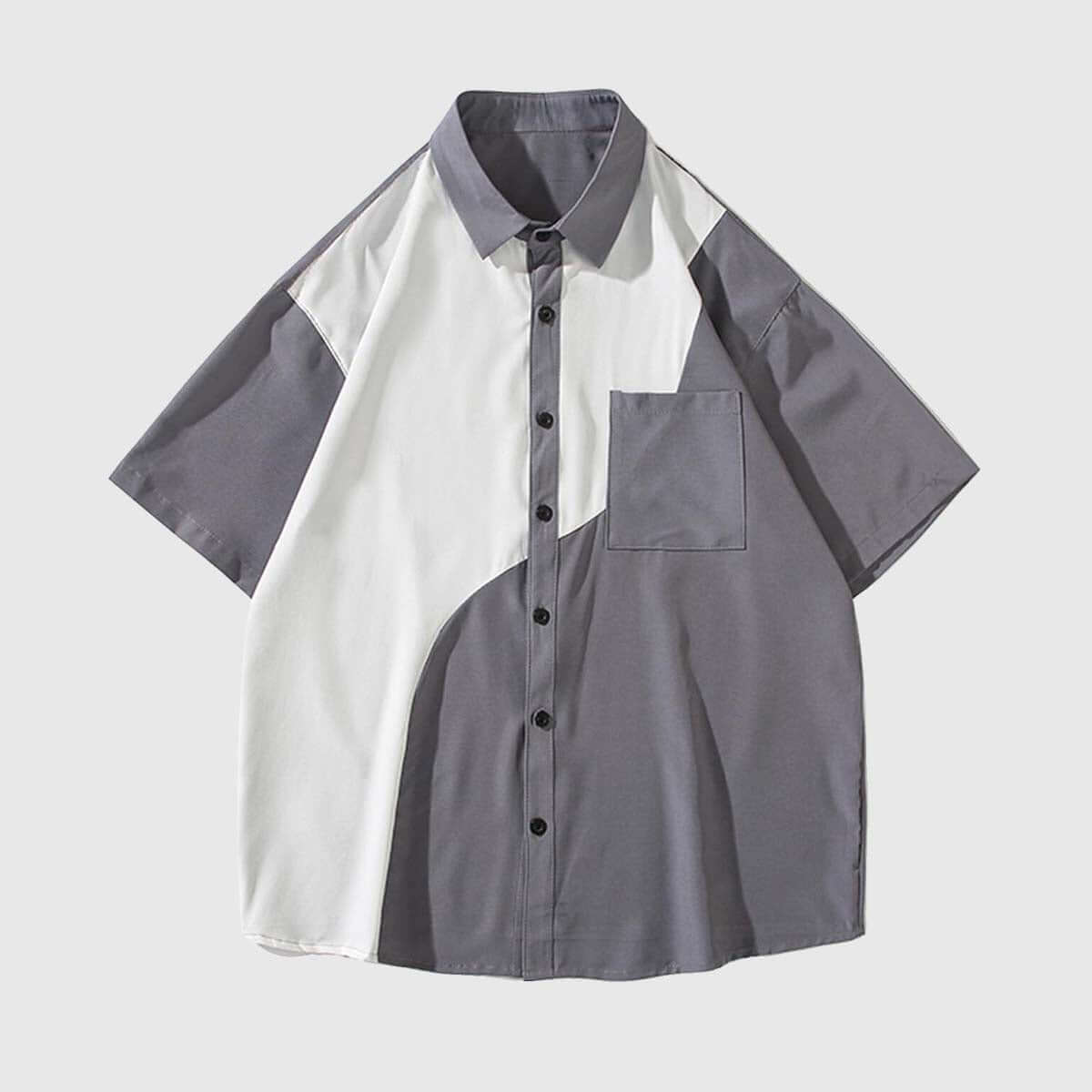 Style Core Aesthetics, New Style Trends Stylish Two-Tone Casual Shirt