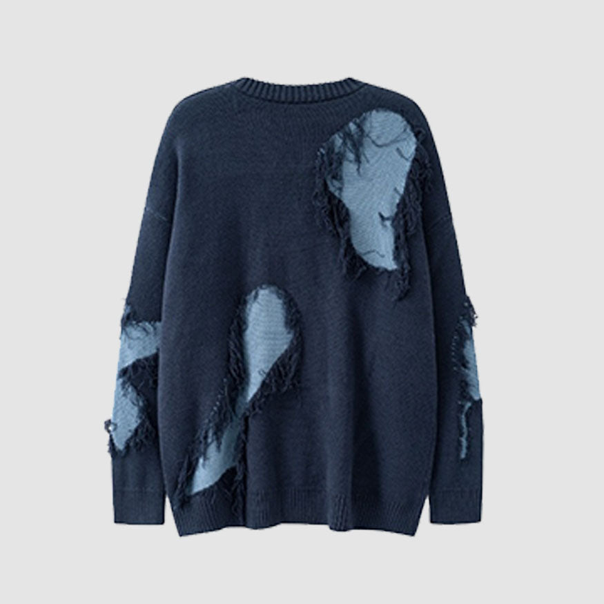 Style Core Aesthetics, New Style Trends Tassel Rope Stitching Sweater
