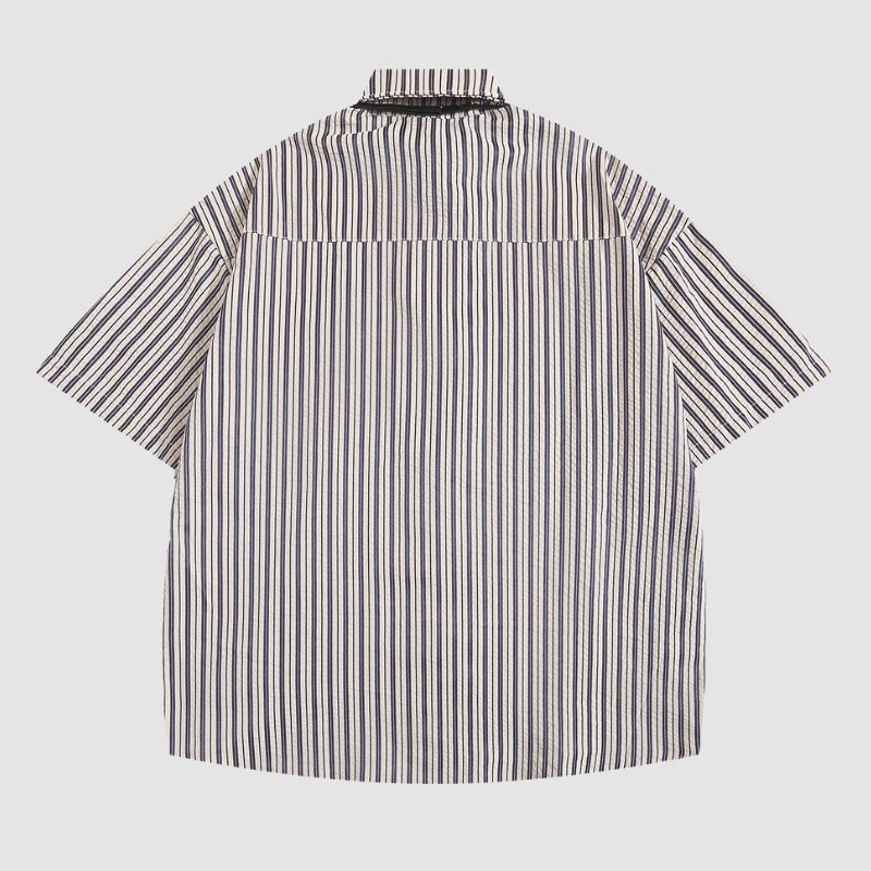 Style Core Aesthetics, New Style Trends Tie Decor Stripe Shirts
