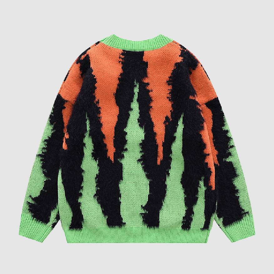 Style Core Aesthetics, New Style Trends Tiger Stripes Knit Sweater