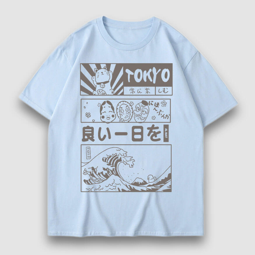Style Core Aesthetics, New Style Trends Tokyo Style Cartoon Print Tee
