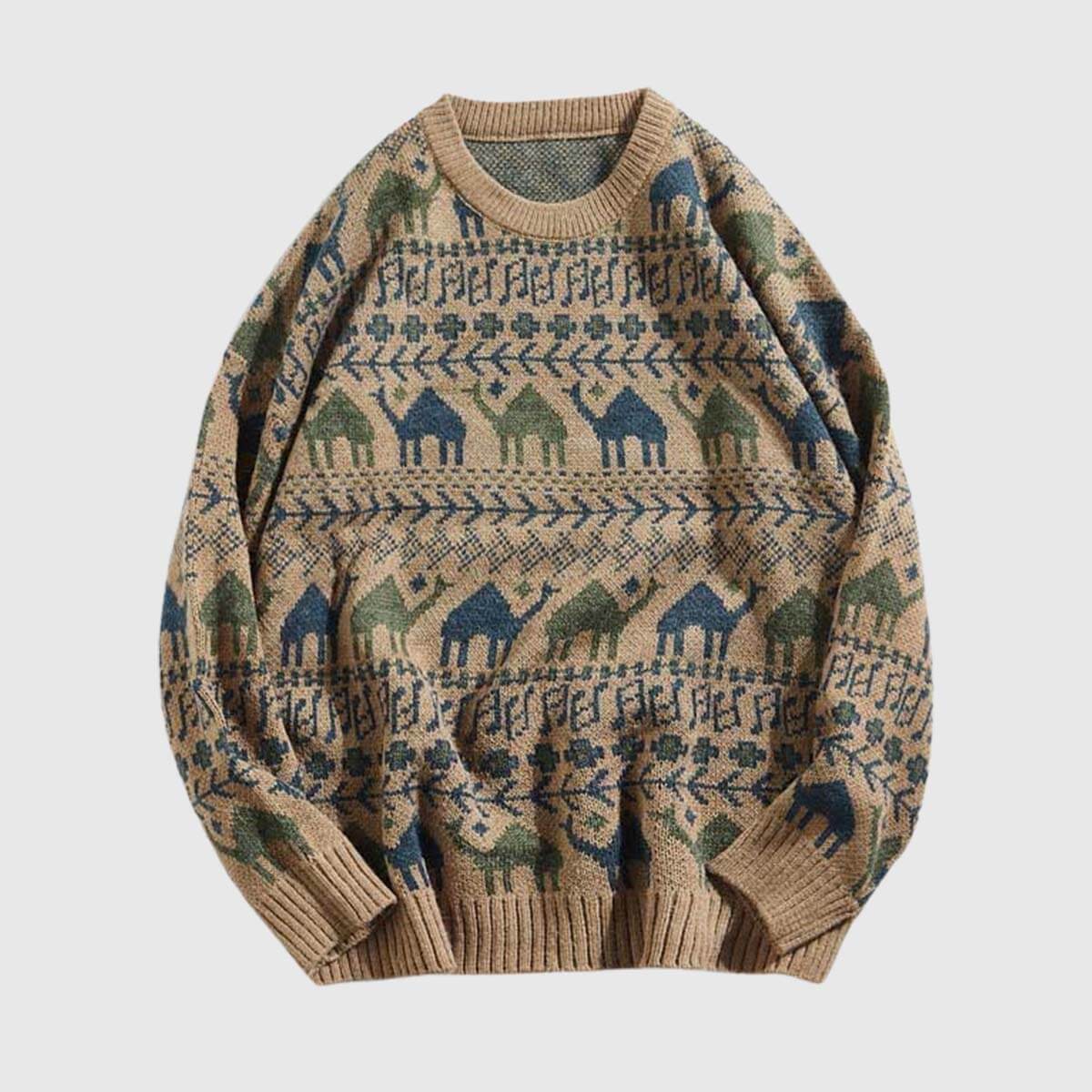 Style Core Aesthetics, New Style Trends Tribal Pattern Pullover