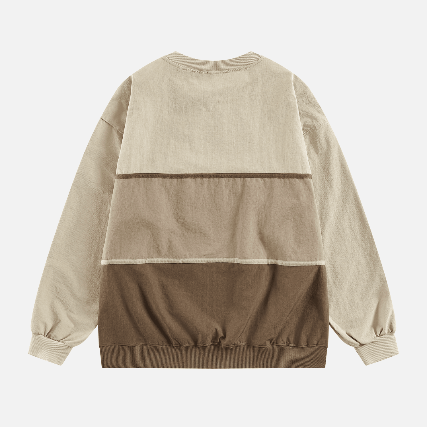 Style Core Aesthetics, New Style Trends Tricolor Stripe Patchwork Sweatshirt