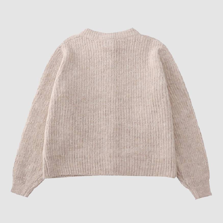 Style Core Aesthetics, New Style Trends Tulip Embroidery Cardigan Sweater