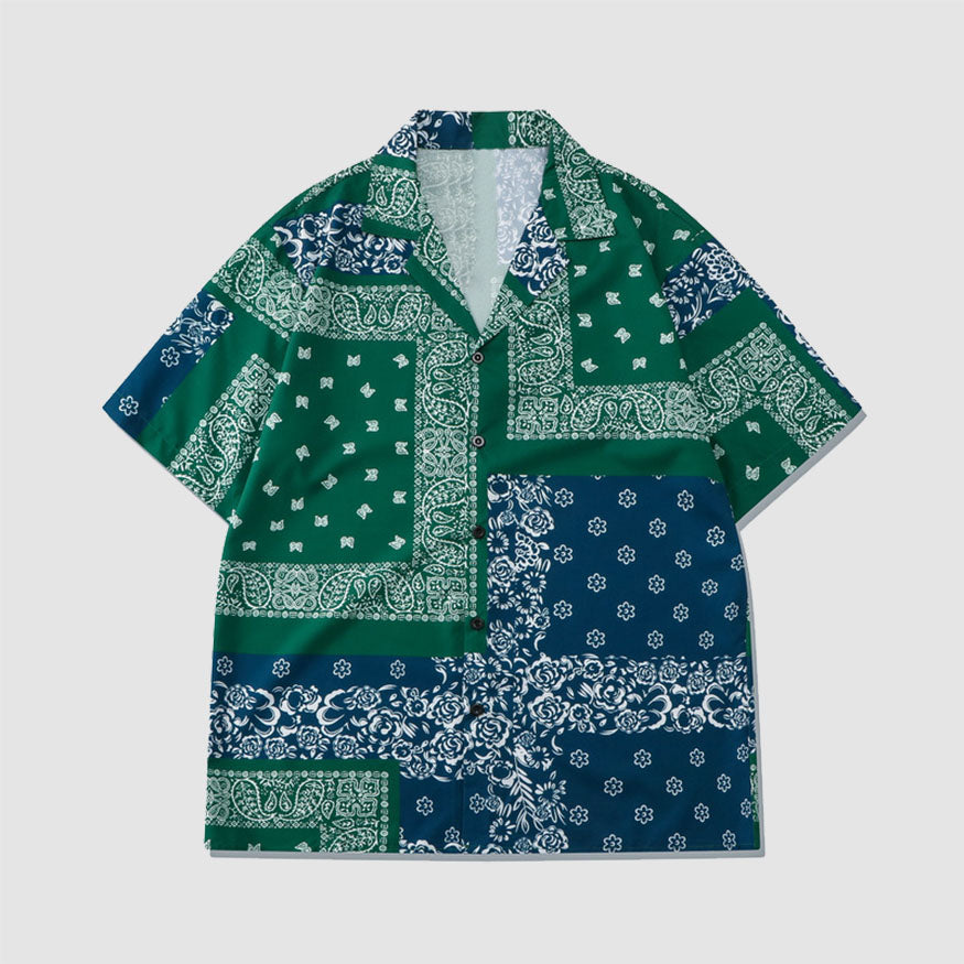 Style Core Aesthetics, New Style Trends Two Piece Cashew Floral Print Shirt + Shorts