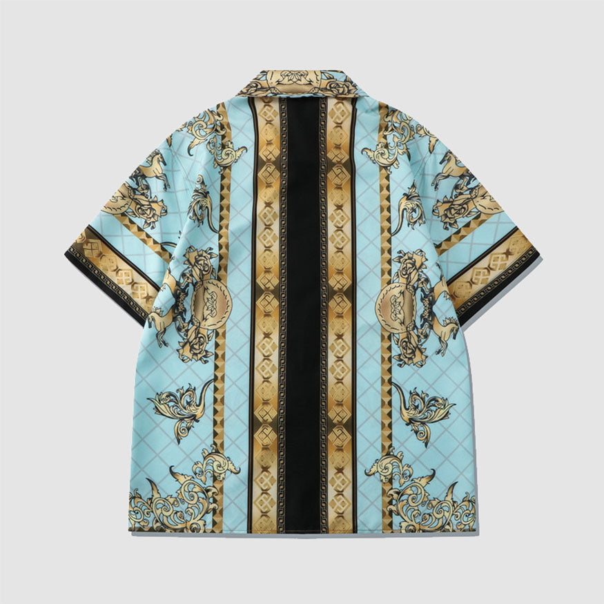 Style Core Aesthetics, New Style Trends Two Piece Vintage Pattern Shirt + Shorts
