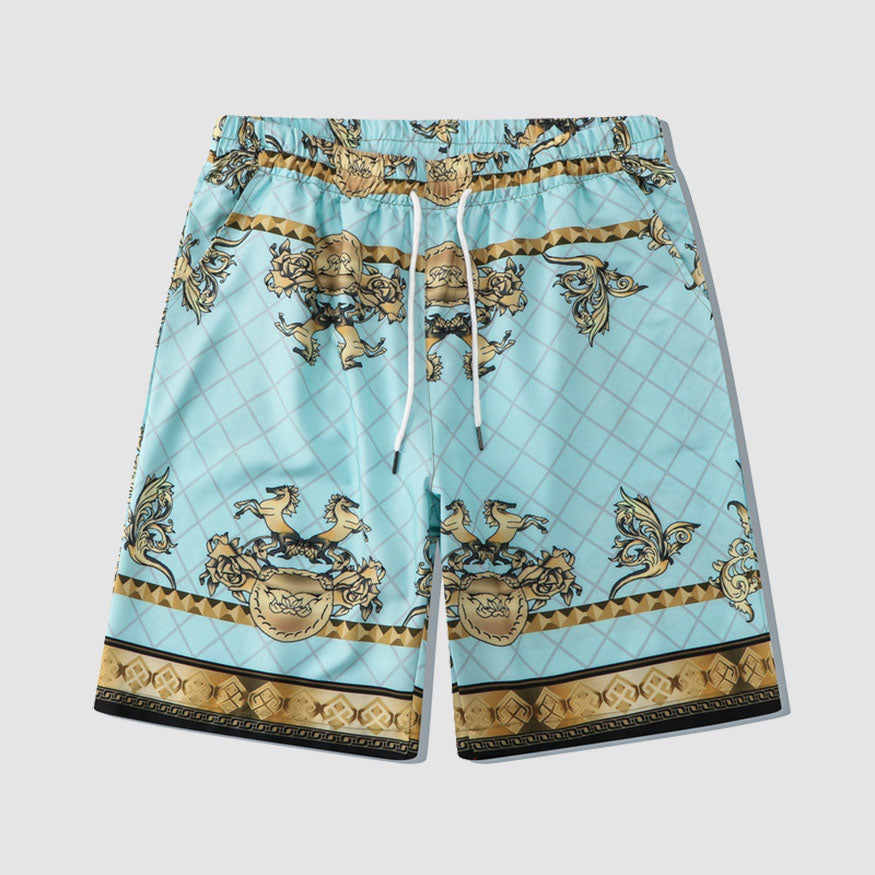 Style Core Aesthetics, New Style Trends Two Piece Vintage Pattern Shirt + Shorts