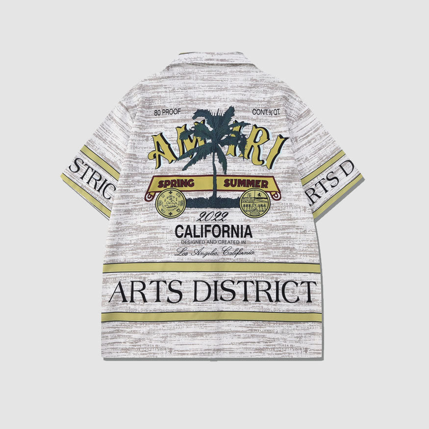 Style Core Aesthetics, New Style Trends Two Piece Vintage Print Shirt + Beach Shorts