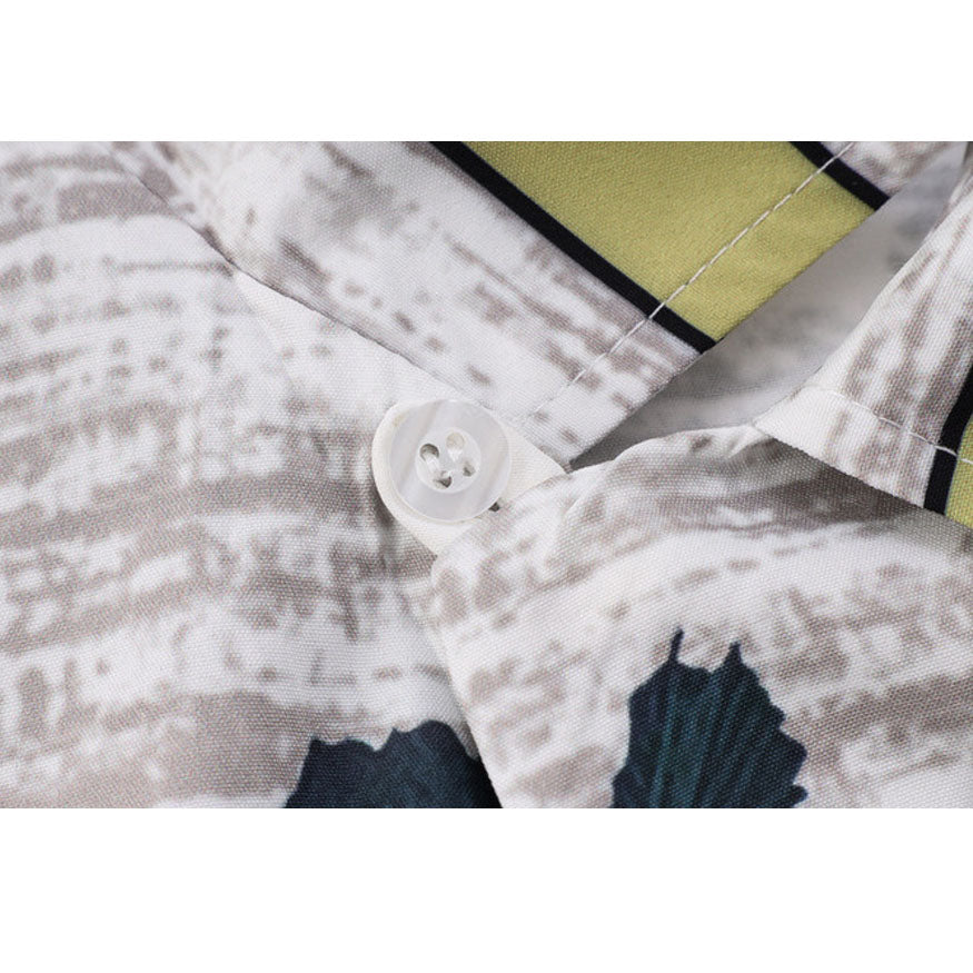 Style Core Aesthetics, New Style Trends Two Piece Vintage Print Shirt + Beach Shorts